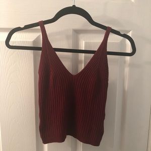 Burgundy tank